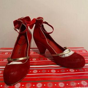 Monique Red and Gold Heels by Maryoshka